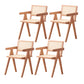 Solid Wood Kitchen Dining Chairs Contemporary Arm Chairs in Natural