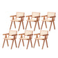 Solid Wood Kitchen Dining Chairs Contemporary Arm Chairs in Natural