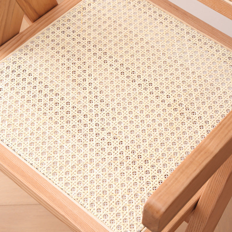 Solid Wood Kitchen Dining Chairs Contemporary Arm Chairs in Natural