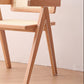 Solid Wood Kitchen Dining Chairs Contemporary Arm Chairs in Natural
