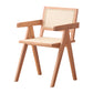 Solid Wood Kitchen Dining Chairs Contemporary Arm Chairs in Natural