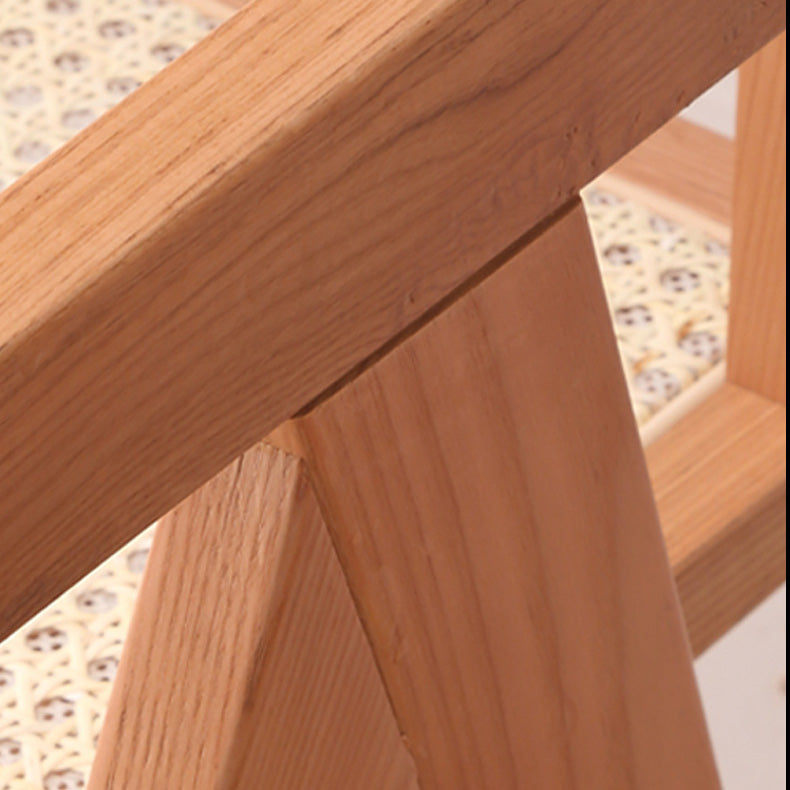 Solid Wood Kitchen Dining Chairs Contemporary Arm Chairs in Natural