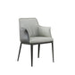 Upholstered Dining Chairs Faux Leather Arm Chairs with Metal Base Clearhalo 'Dining Chairs' 'Dining Tables & Seating' 'dining_chair' 'furn' 'furn_dining_chair' 'Furniture' 'Kitchen & Dining Furniture' 6962391