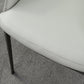 Upholstered Dining Chairs Faux Leather Arm Chairs with Metal Base Clearhalo 'Dining Chairs' 'Dining Tables & Seating' 'dining_chair' 'furn' 'furn_dining_chair' 'Furniture' 'Kitchen & Dining Furniture' 6962396