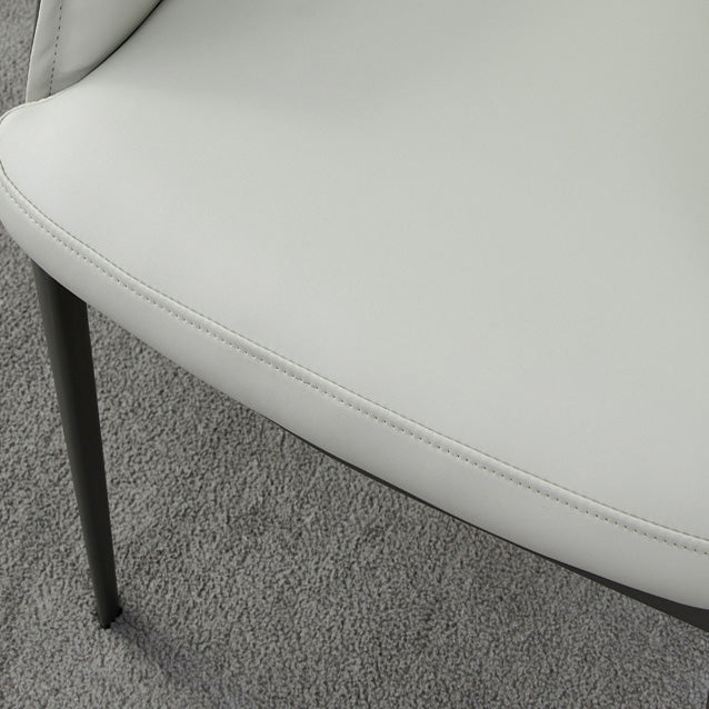 Upholstered Dining Chairs Faux Leather Arm Chairs with Metal Base Clearhalo 'Dining Chairs' 'Dining Tables & Seating' 'dining_chair' 'furn' 'furn_dining_chair' 'Furniture' 'Kitchen & Dining Furniture' 6962396