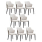 Faux Leather Dining Chairs Wingback Side Chair with Metal Legs 8 Piece Set Clearhalo 'Dining Chairs' 'Dining Tables & Seating' 'dining_chair' 'furn' 'furn_dining_chair' 'Furniture' 'Kitchen & Dining Furniture' 6962406