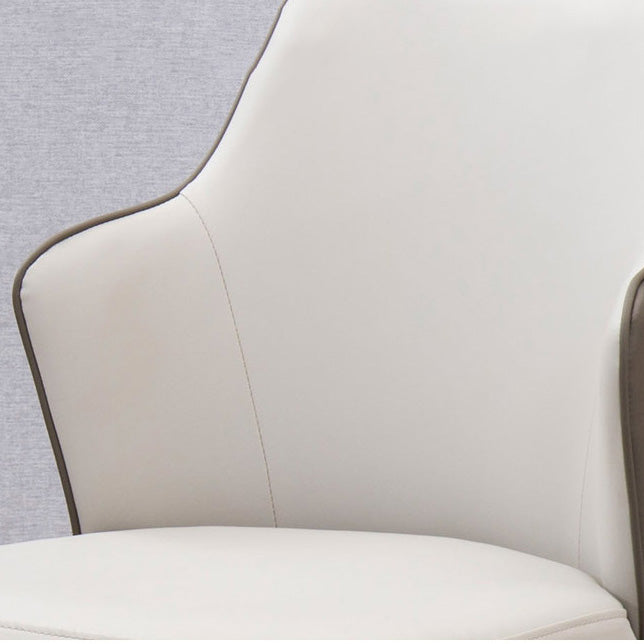 Faux Leather Dining Chairs Wingback Side Chair with Metal Legs Clearhalo 'Dining Chairs' 'Dining Tables & Seating' 'dining_chair' 'furn' 'furn_dining_chair' 'Furniture' 'Kitchen & Dining Furniture' 6962407