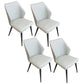Faux Leather Dining Chairs Upholstered Chairs with Metal Legs