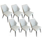 Faux Leather Dining Chairs Upholstered Chairs with Metal Legs