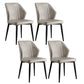 Faux Leather Dining Chairs Upholstered Chairs with Metal Legs