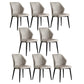 Faux Leather Dining Chairs Upholstered Chairs with Metal Legs