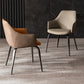 Faux Leather Dining Chairs Upholstered Arm Chairs with Metal Base Clearhalo 'Dining Chairs' 'Dining Tables & Seating' 'dining_chair' 'furn' 'furn_dining_chair' 'Furniture' 'Kitchen & Dining Furniture' 6962433