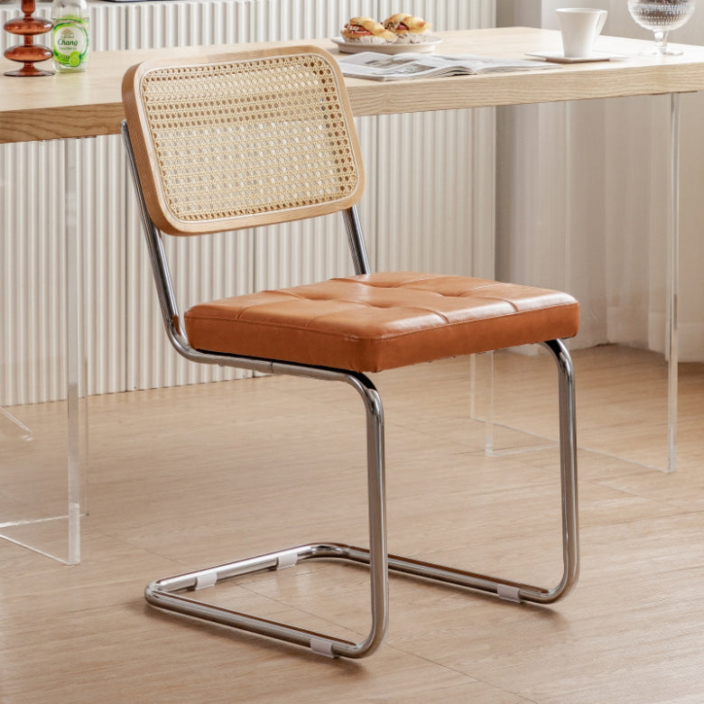 産業サイドチェア家のためのローバックレザーダイニングチェア