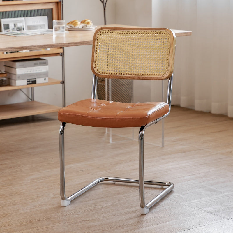 産業サイドチェア家のためのローバックレザーダイニングチェア