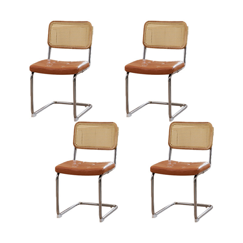 産業サイドチェア家のためのローバックレザーダイニングチェア