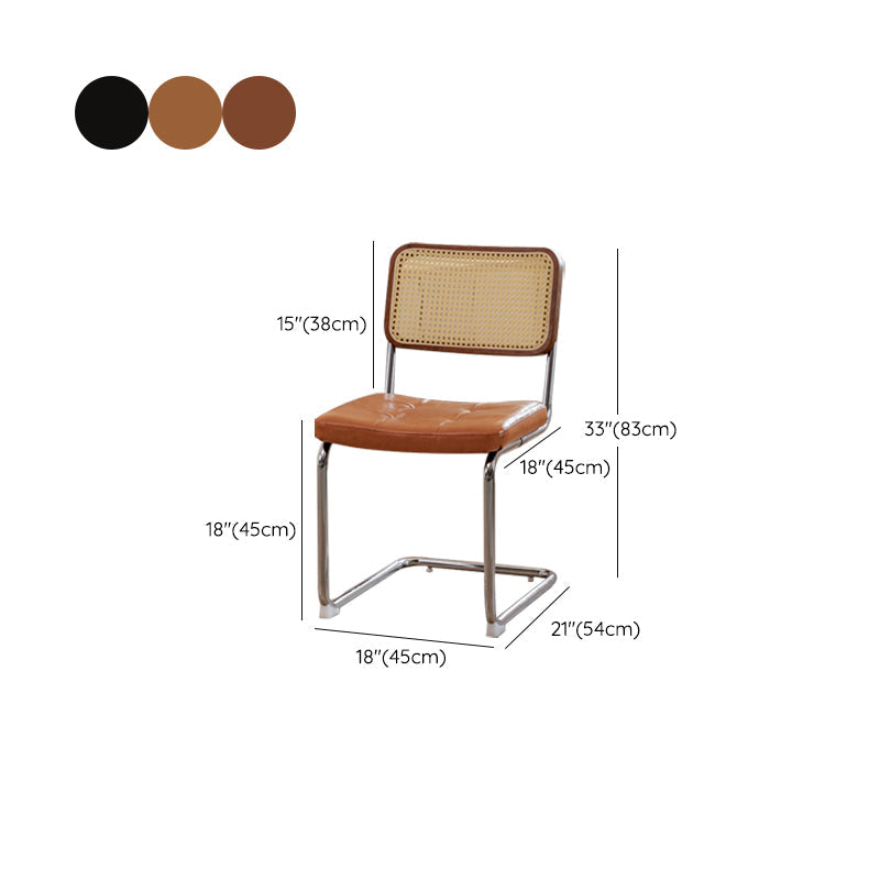 産業サイドチェア家のためのローバックレザーダイニングチェア