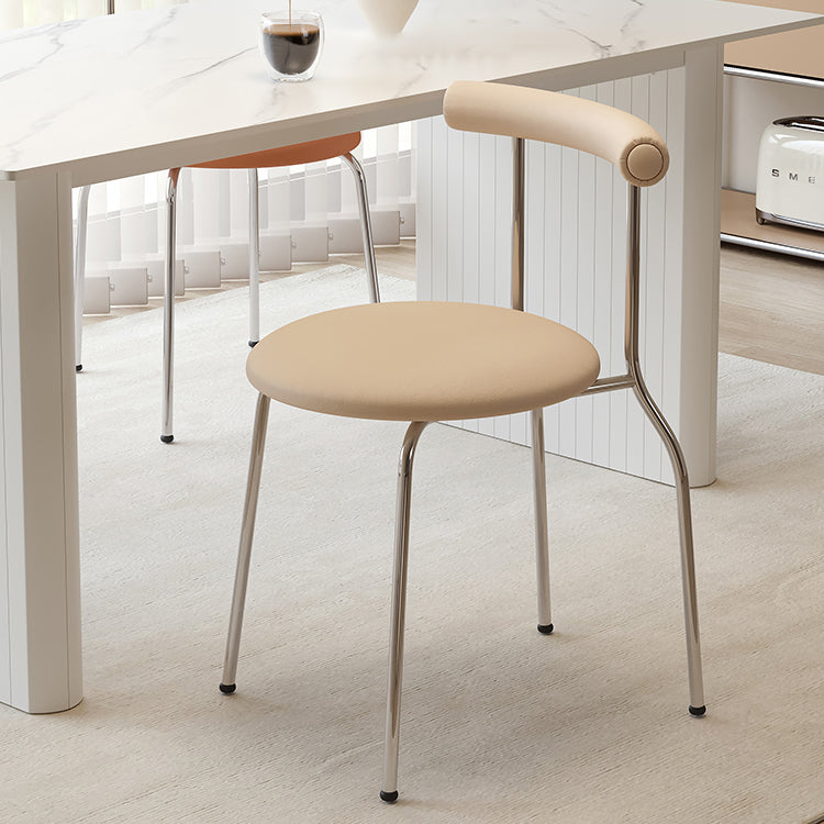 Modern Leather Side Chair Open Back Indoor Dining Chair for Home Clearhalo 'Dining Chairs' 'Dining Tables & Seating' 'dining_chair' 'furn' 'furn_dining_chair' 'Furniture' 'Kitchen & Dining Furniture' 6962479