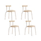Modern Leather Side Chair Open Back Indoor Dining Chair for Home Off-White 4 Piece Set Clearhalo 'Dining Chairs' 'Dining Tables & Seating' 'dining_chair' 'furn' 'furn_dining_chair' 'Furniture' 'Kitchen & Dining Furniture' 6962483