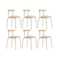 Modern Leather Side Chair Open Back Indoor Dining Chair for Home Off-White 6 Piece Set Clearhalo 'Dining Chairs' 'Dining Tables & Seating' 'dining_chair' 'furn' 'furn_dining_chair' 'Furniture' 'Kitchen & Dining Furniture' 6962486