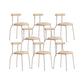 Modern Leather Side Chair Open Back Indoor Dining Chair for Home Off-White 8 Piece Set Clearhalo 'Dining Chairs' 'Dining Tables & Seating' 'dining_chair' 'furn' 'furn_dining_chair' 'Furniture' 'Kitchen & Dining Furniture' 6962487