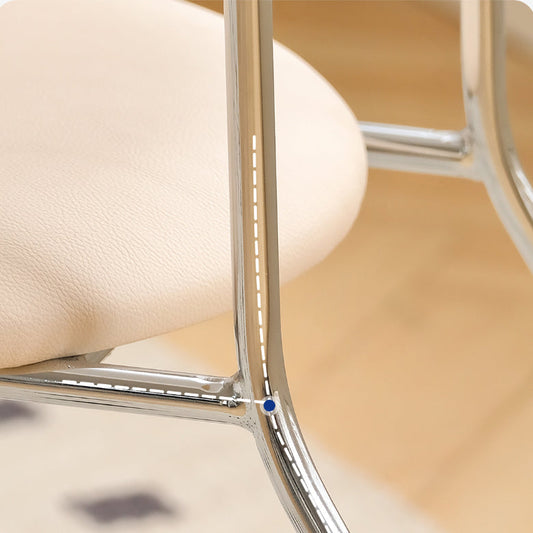 Sedia laterale in pelle moderna aperta sedia da pranzo interno per casa