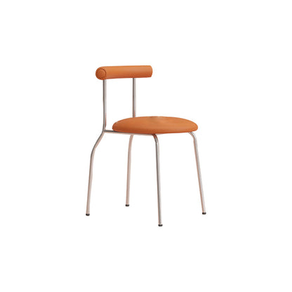Modern Leather Side Chair Open Back Indoor Dining Chair for Home Brown 1 Piece Clearhalo 'Dining Chairs' 'Dining Tables & Seating' 'dining_chair' 'furn' 'furn_dining_chair' 'Furniture' 'Kitchen & Dining Furniture' 6962490