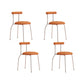 Modern Leather Side Chair Open Back Indoor Dining Chair for Home Brown 4 Piece Set Clearhalo 'Dining Chairs' 'Dining Tables & Seating' 'dining_chair' 'furn' 'furn_dining_chair' 'Furniture' 'Kitchen & Dining Furniture' 6962494