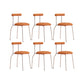 Modern Leather Side Chair Open Back Indoor Dining Chair for Home Brown 6 Piece Set Clearhalo 'Dining Chairs' 'Dining Tables & Seating' 'dining_chair' 'furn' 'furn_dining_chair' 'Furniture' 'Kitchen & Dining Furniture' 6962495