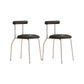 Modern Leather Side Chair Open Back Indoor Dining Chair for Home Black 2 Piece Set Clearhalo 'Dining Chairs' 'Dining Tables & Seating' 'dining_chair' 'furn' 'furn_dining_chair' 'Furniture' 'Kitchen & Dining Furniture' 6962500