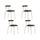 Modern Leather Side Chair Open Back Indoor Dining Chair for Home Black 4 Piece Set Clearhalo 'Dining Chairs' 'Dining Tables & Seating' 'dining_chair' 'furn' 'furn_dining_chair' 'Furniture' 'Kitchen & Dining Furniture' 6962501
