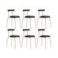 Modern Leather Side Chair Open Back Indoor Dining Chair for Home Black 6 Piece Set Clearhalo 'Dining Chairs' 'Dining Tables & Seating' 'dining_chair' 'furn' 'furn_dining_chair' 'Furniture' 'Kitchen & Dining Furniture' 6962502