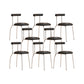 Modern Leather Side Chair Open Back Indoor Dining Chair for Home Black 8 Piece Set Clearhalo 'Dining Chairs' 'Dining Tables & Seating' 'dining_chair' 'furn' 'furn_dining_chair' 'Furniture' 'Kitchen & Dining Furniture' 6962503