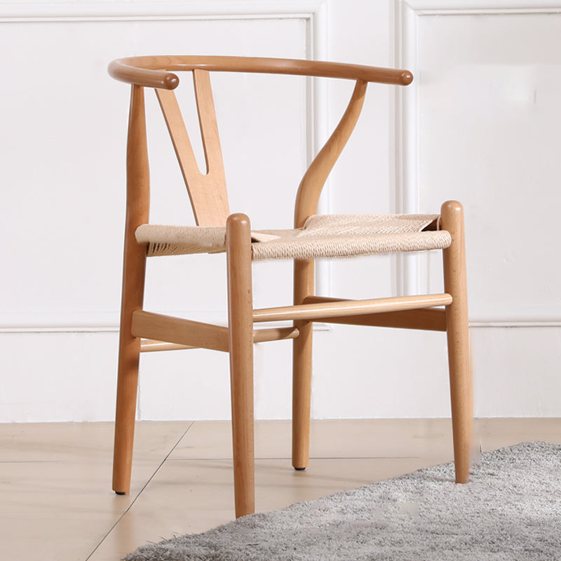 Modern Style Side Chair Low Back Solid Wood Dining Chair for Home