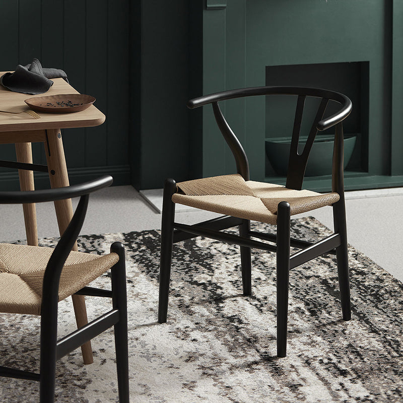 Modern Style Side Chair Low Back Solid Wood Dining Chair for Home