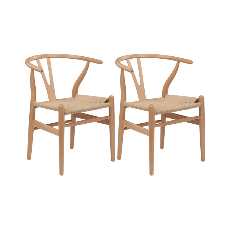 Modern Style Side Chair Low Back Solid Wood Dining Chair for Home
