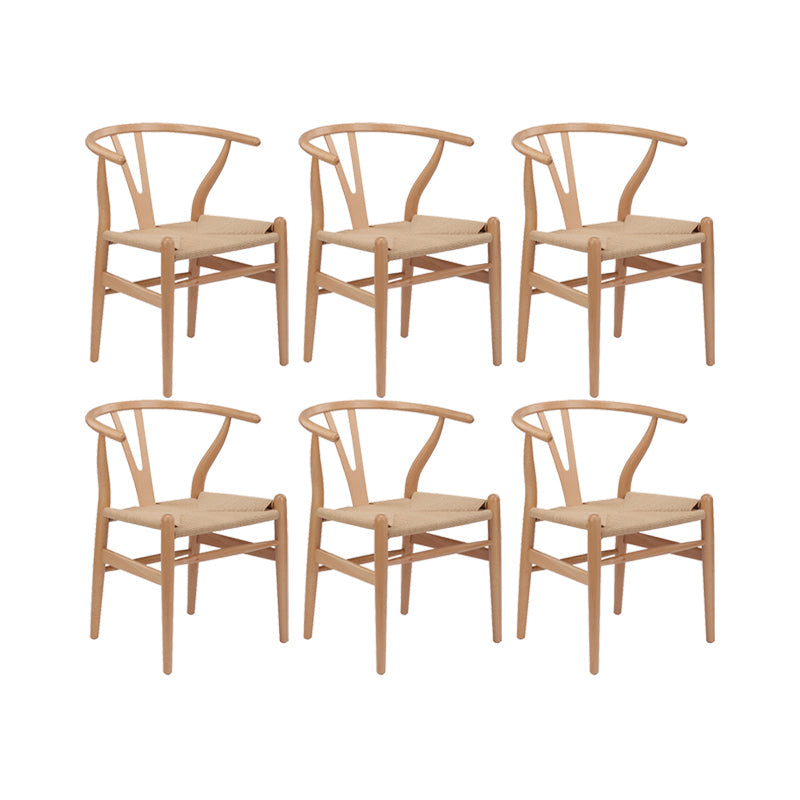 Modern Style Side Chair Low Back Solid Wood Dining Chair for Home