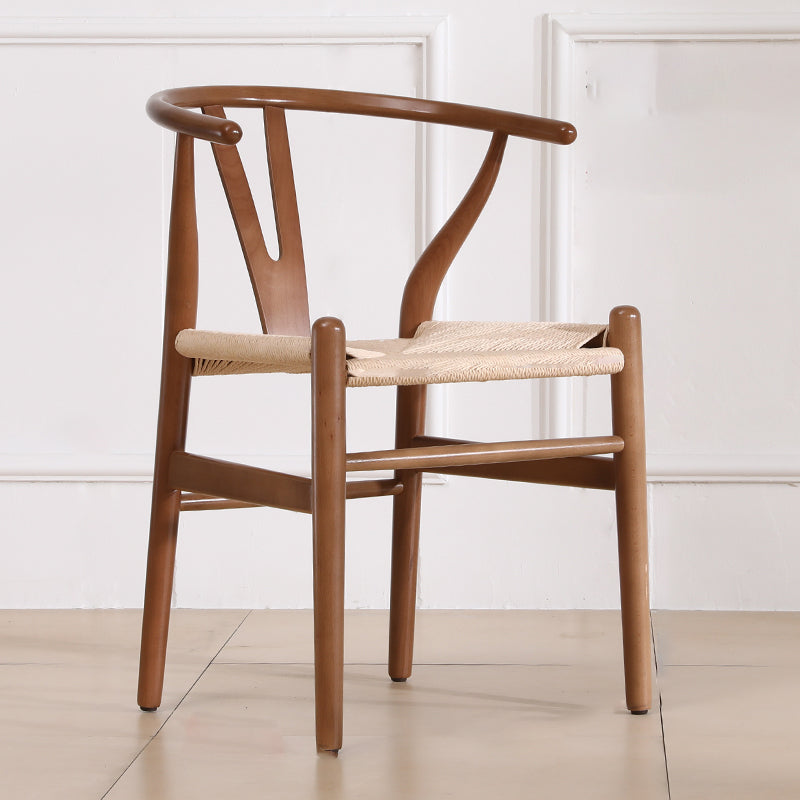 Modern Style Side Chair Low Back Solid Wood Dining Chair for Home