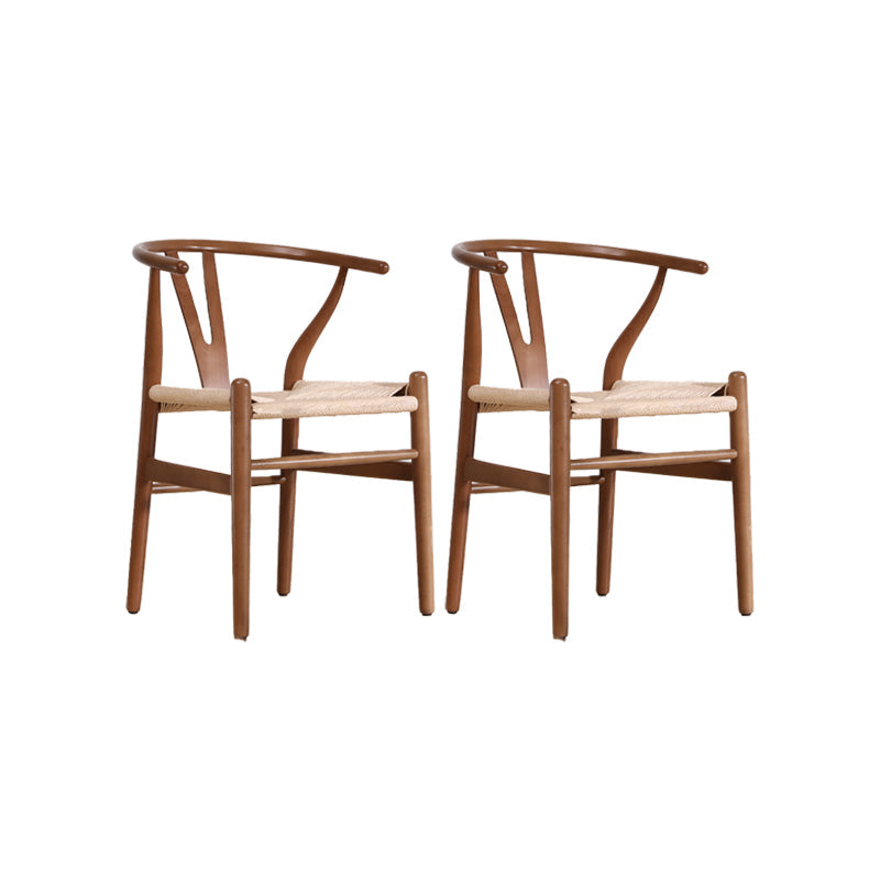 Modern Style Side Chair Low Back Solid Wood Dining Chair for Home