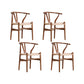 Modern Style Side Chair Low Back Solid Wood Dining Chair for Home