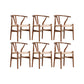 Modern Style Side Chair Low Back Solid Wood Dining Chair for Home