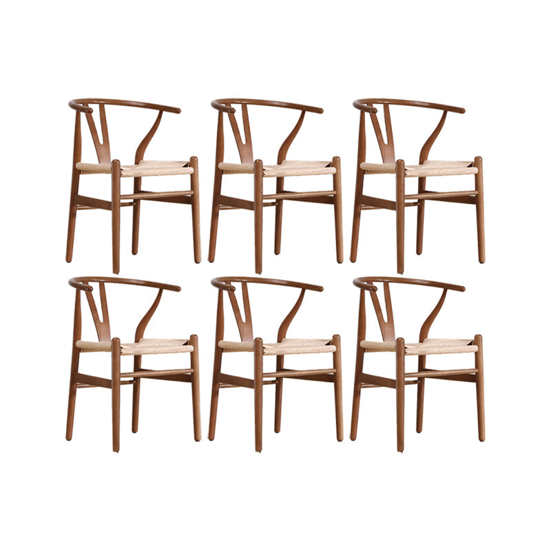 Modern Style Side Chair Low Back Solid Wood Dining Chair for Home
