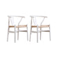 Modern Style Side Chair Low Back Solid Wood Dining Chair for Home