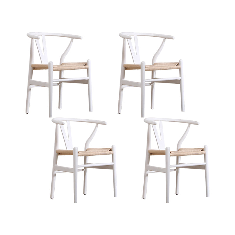 Modern Style Side Chair Low Back Solid Wood Dining Chair for Home