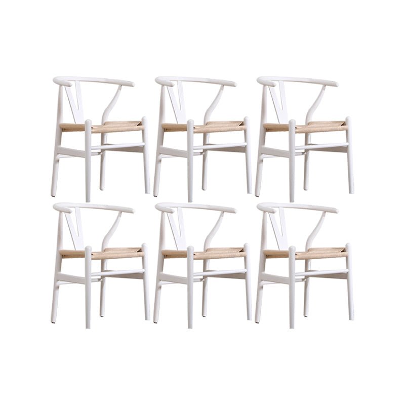 Modern Style Side Chair Low Back Solid Wood Dining Chair for Home