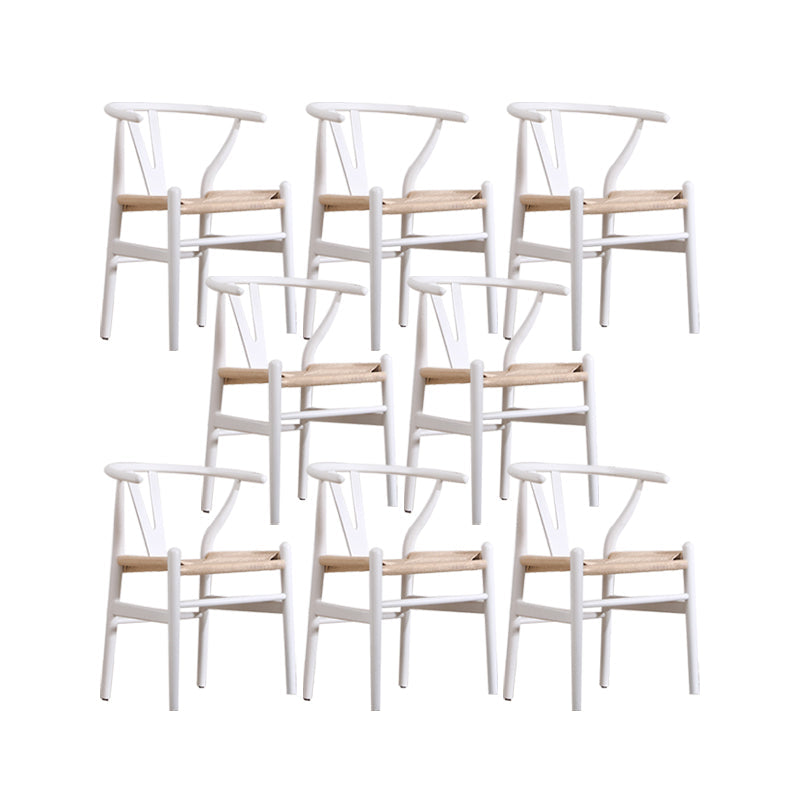 Modern Style Side Chair Low Back Solid Wood Dining Chair for Home