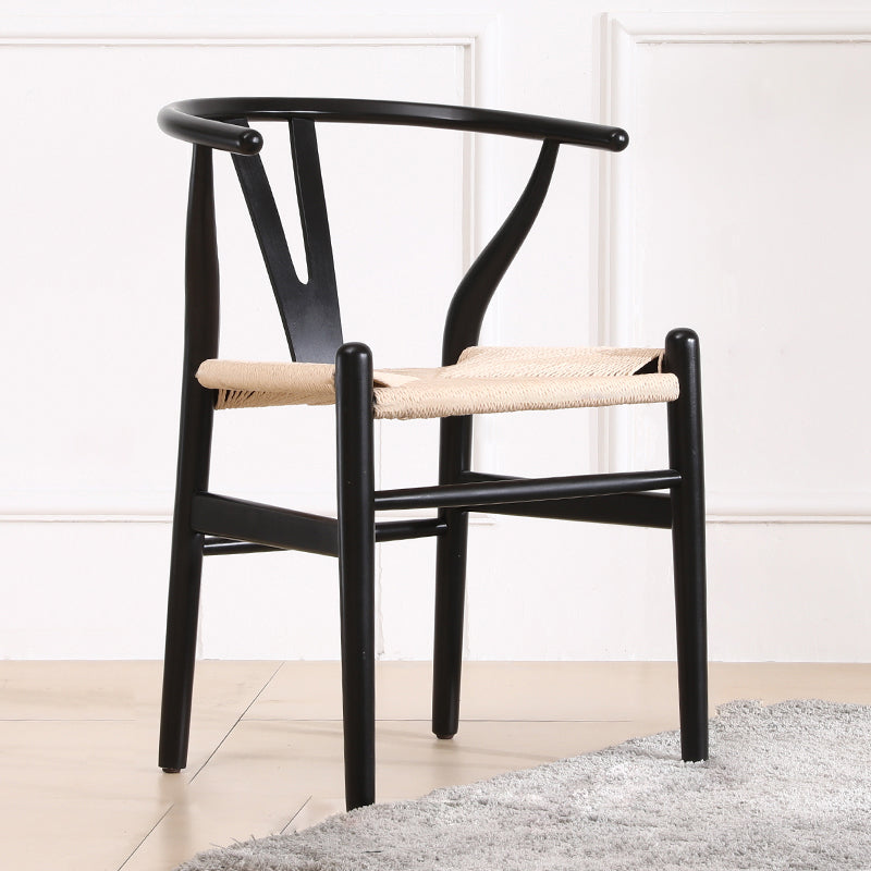 Modern Style Side Chair Low Back Solid Wood Dining Chair for Home