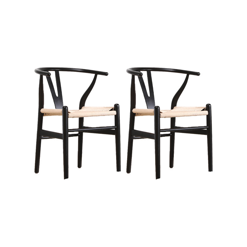 Modern Style Side Chair Low Back Solid Wood Dining Chair for Home