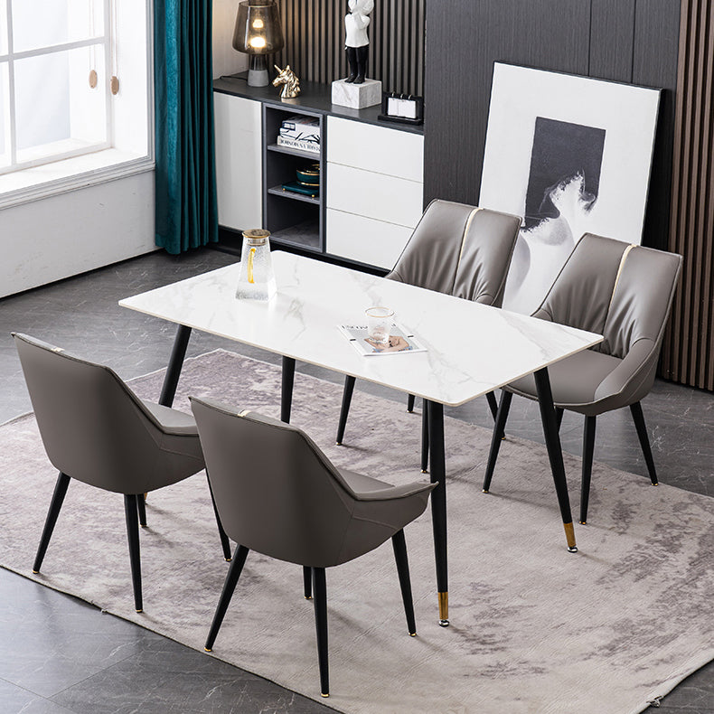 Modern PU Leather Side Chair Parsons Indoor Dining Chair for Home