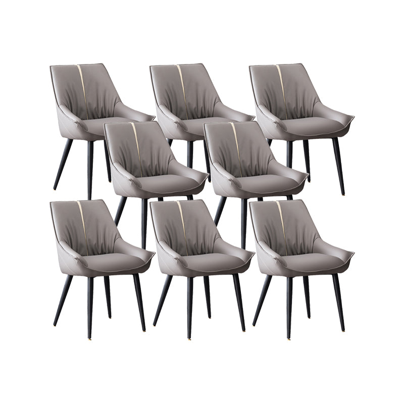 Modern PU Leather Side Chair Parsons Indoor Dining Chair for Home