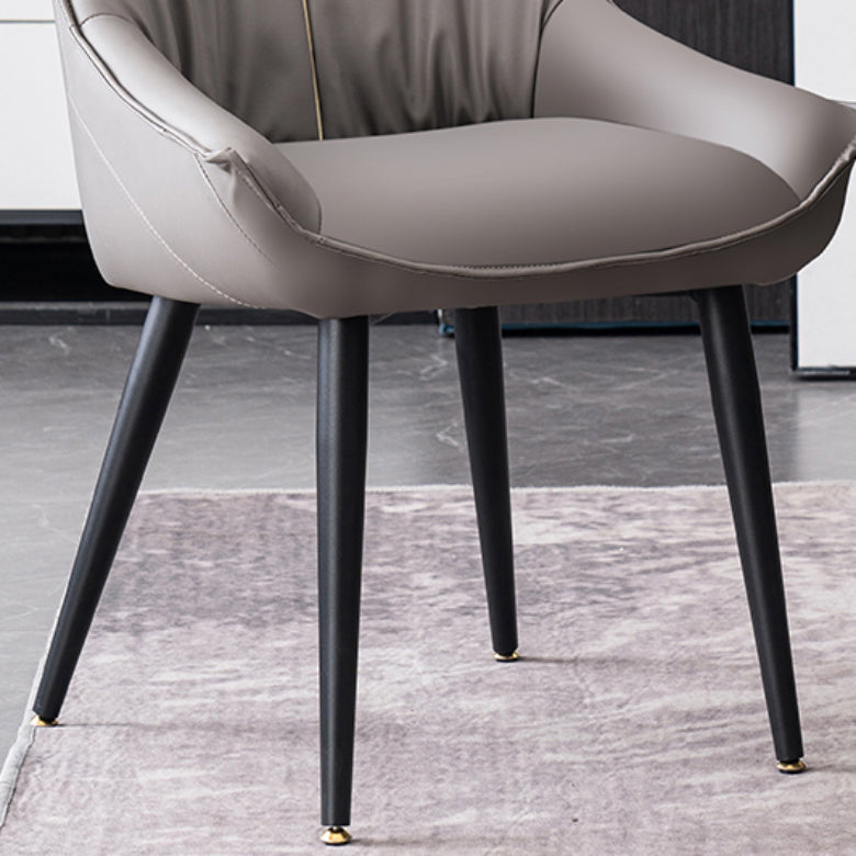 Modern PU Leather Side Chair Parsons Indoor Dining Chair for Home